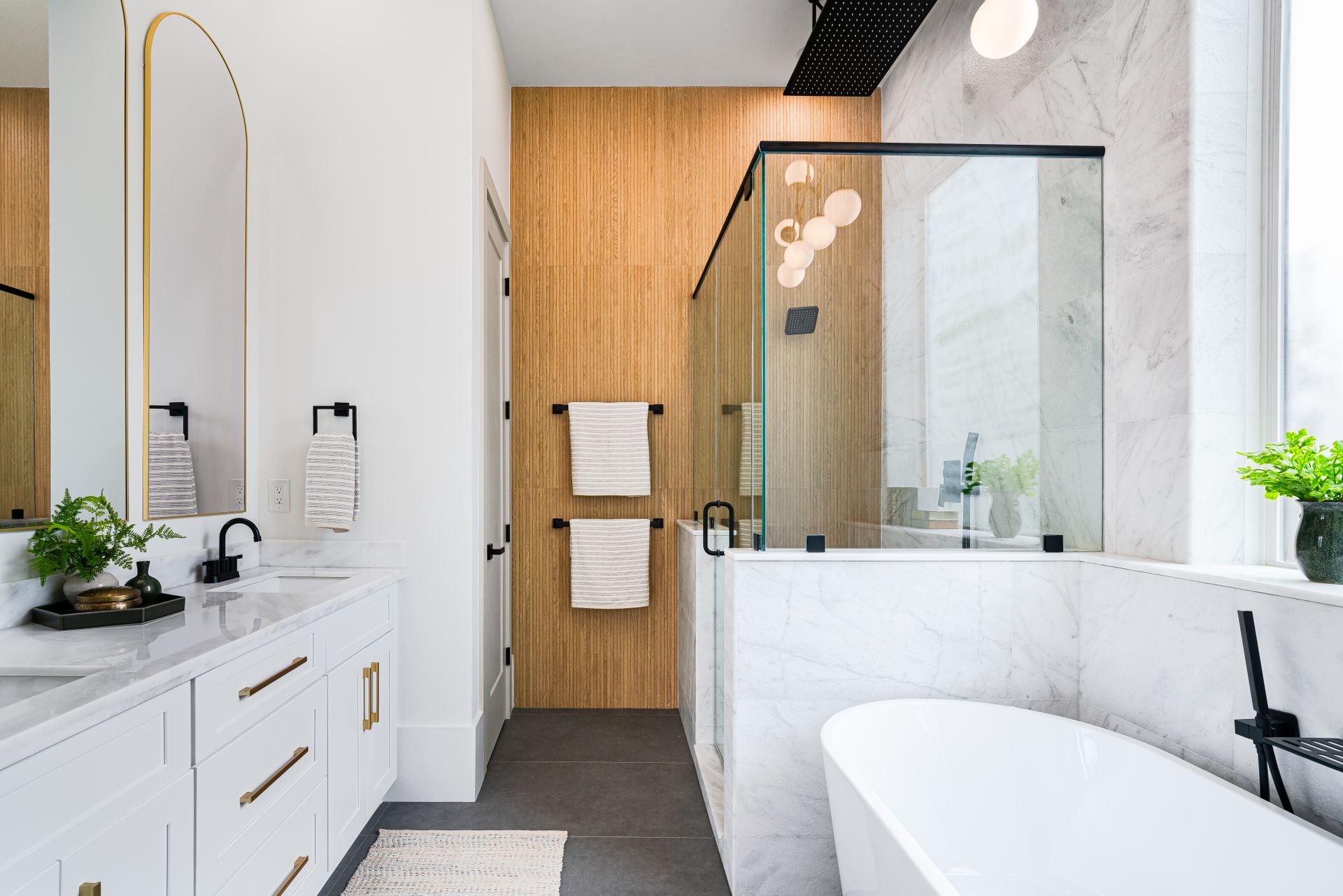 Warm bathroom interior detail